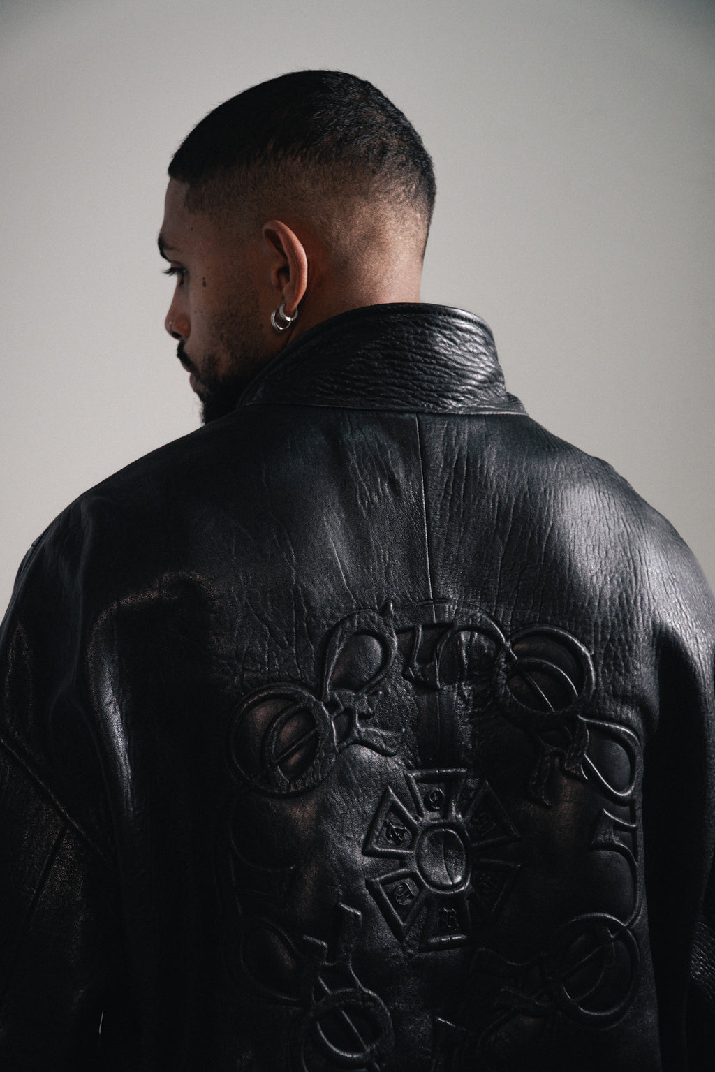 CHAQUETA CUERO OMERTA NEGRA