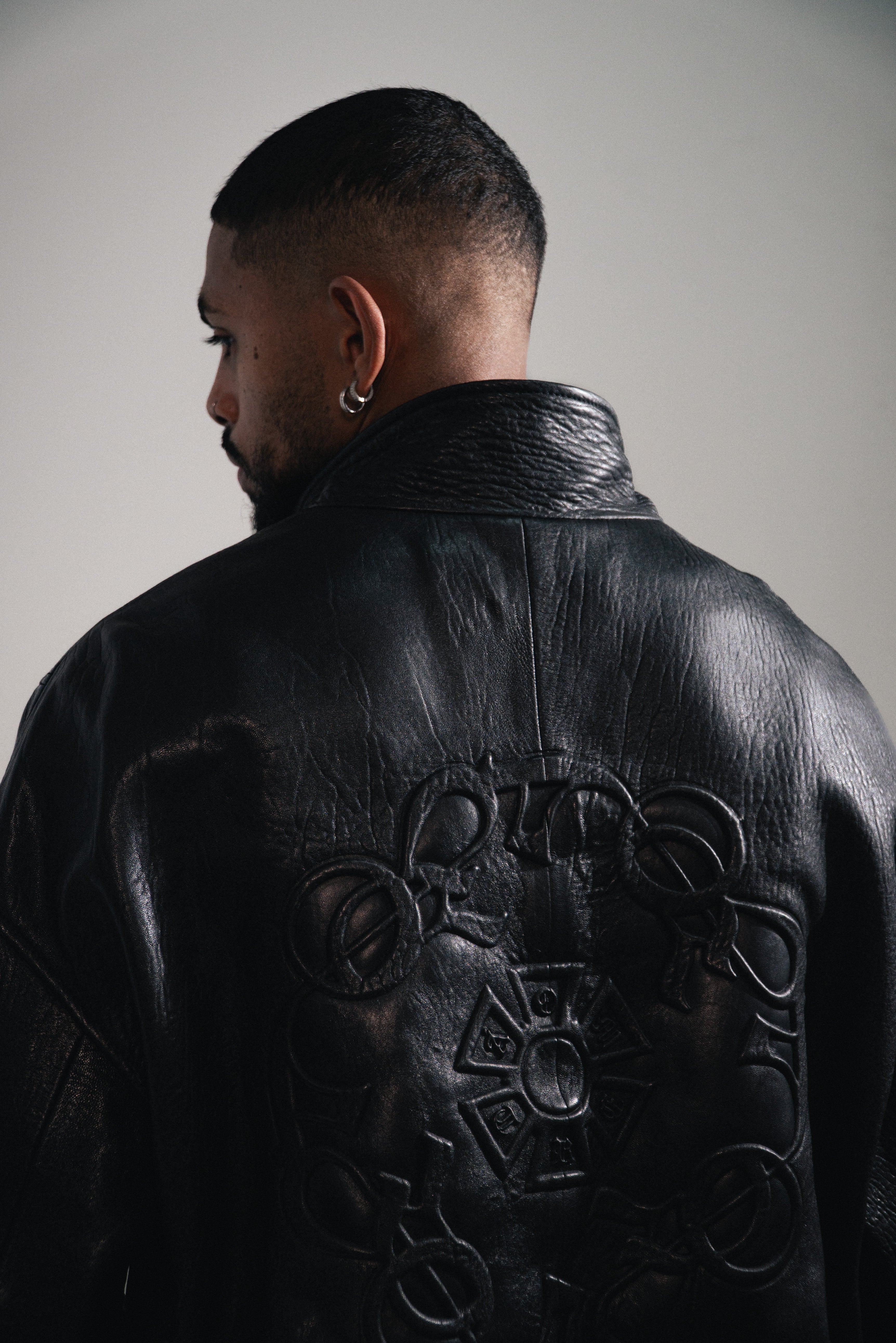 CHAQUETA CUERO OMERTA NEGRA