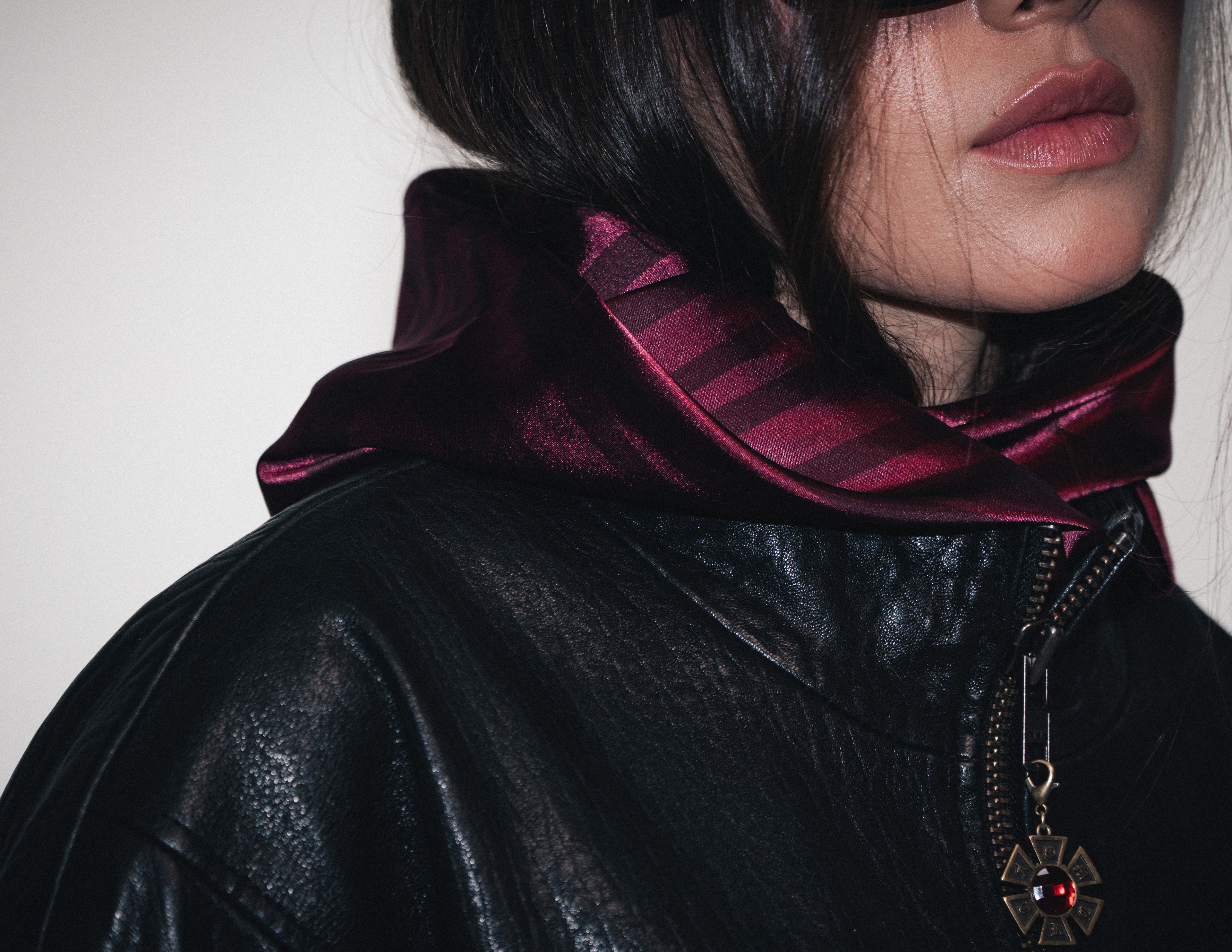 CHAQUETA CUERO OMERTA NEGRA