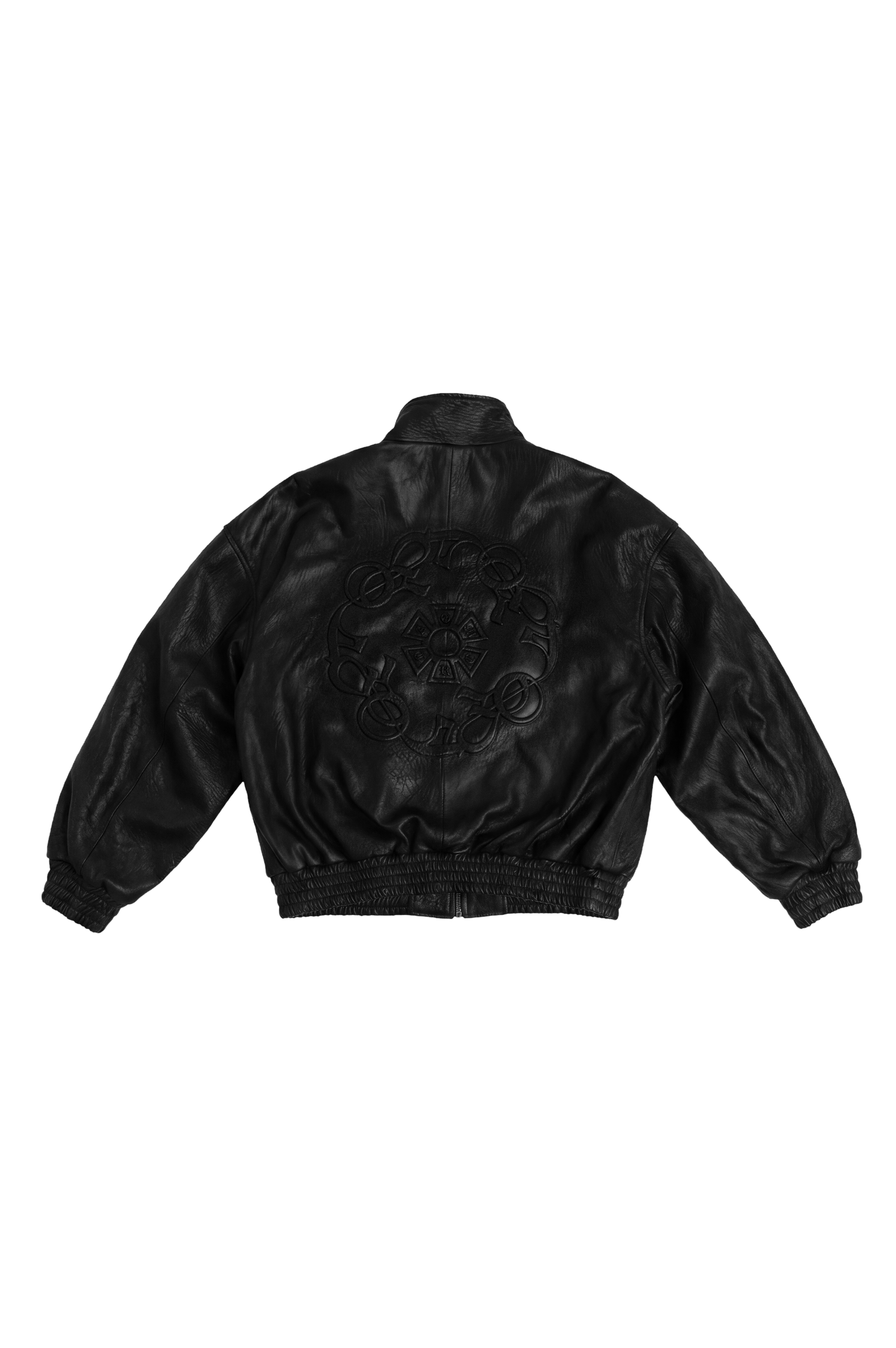 CHAQUETA CUERO OMERTA NEGRA