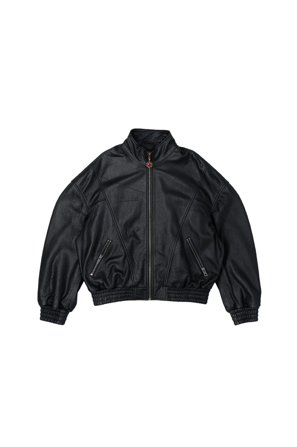 CHAQUETA CUERO OMERTA NEGRA