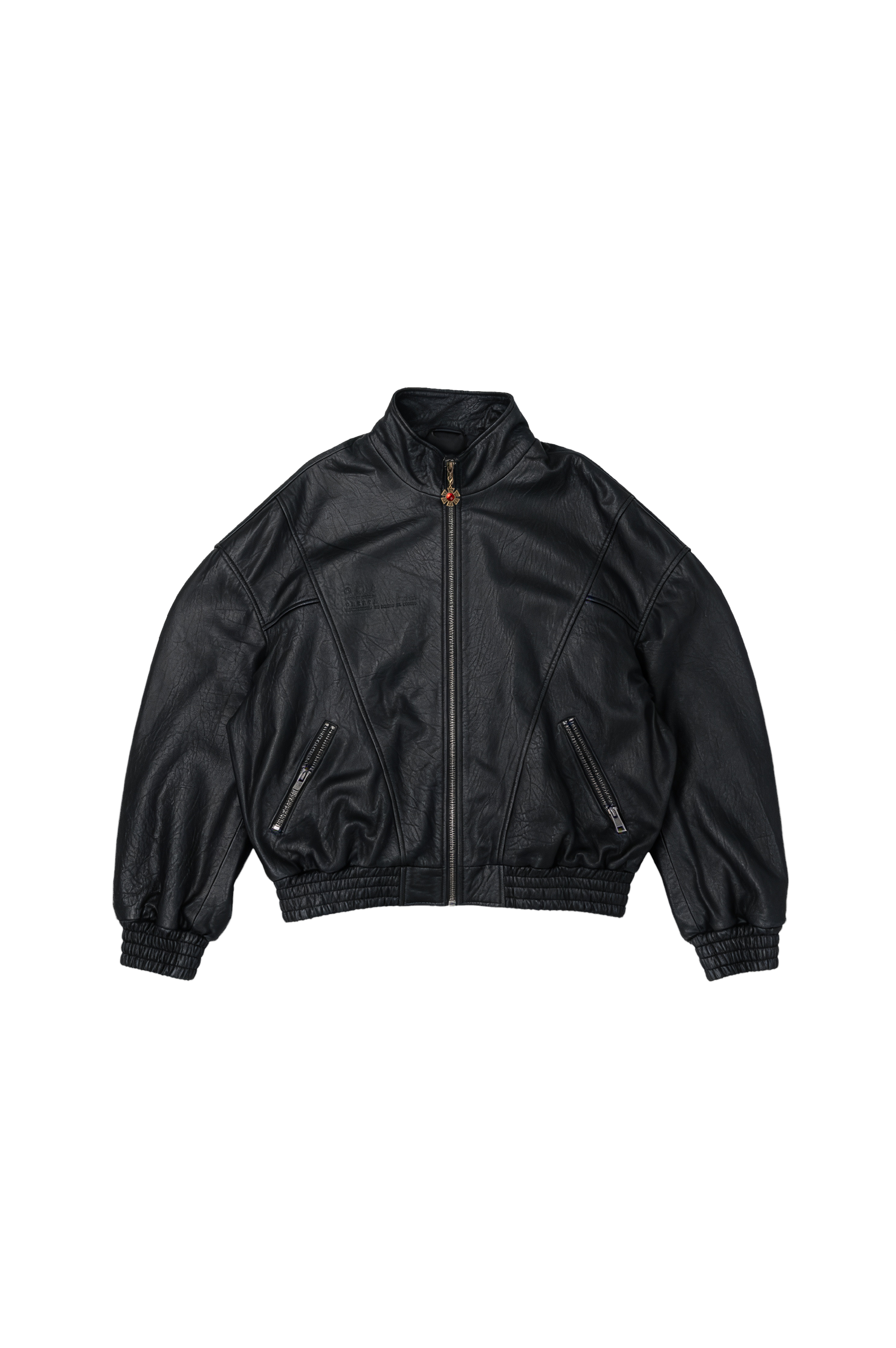 CHAQUETA CUERO OMERTA NEGRA