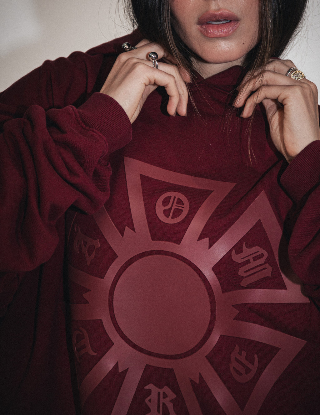 HOODIE OMERTA VINOTINTO