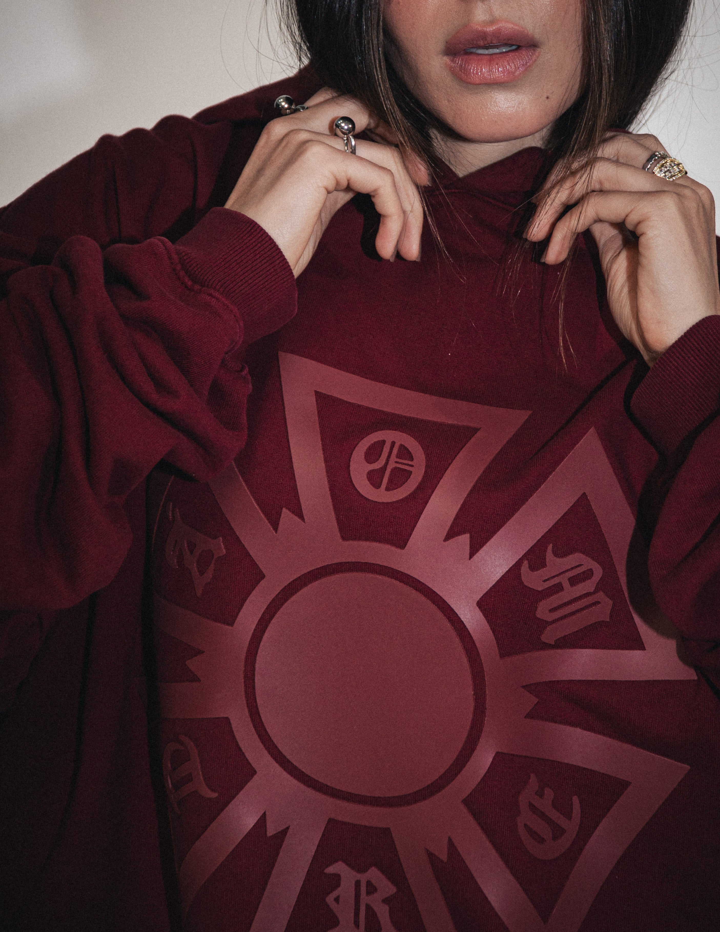 HOODIE OMERTA VINOTINTO