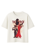 CAMISETA GRÁFICO TONTO MARFIL