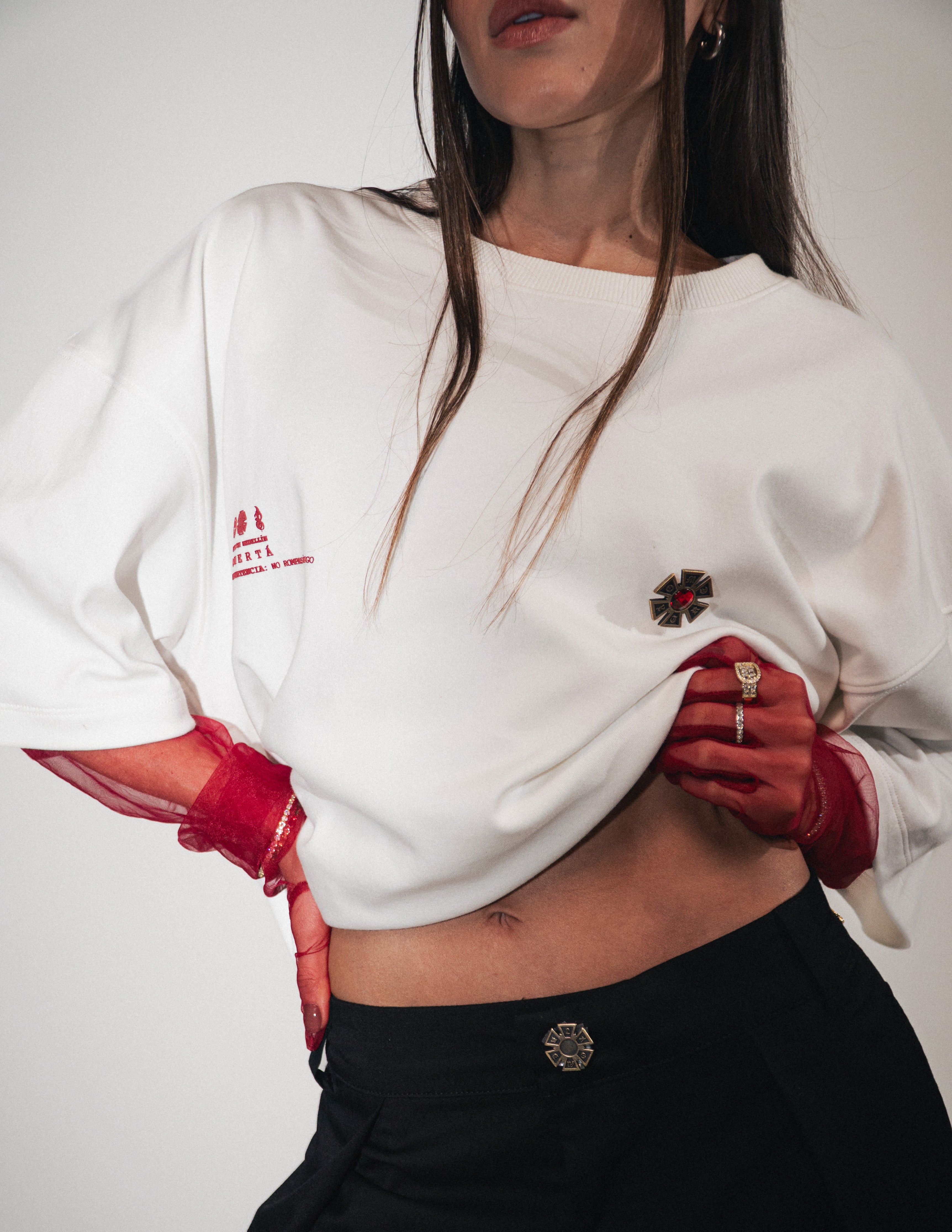 CAMISETA OMERTA PIN MARFIL