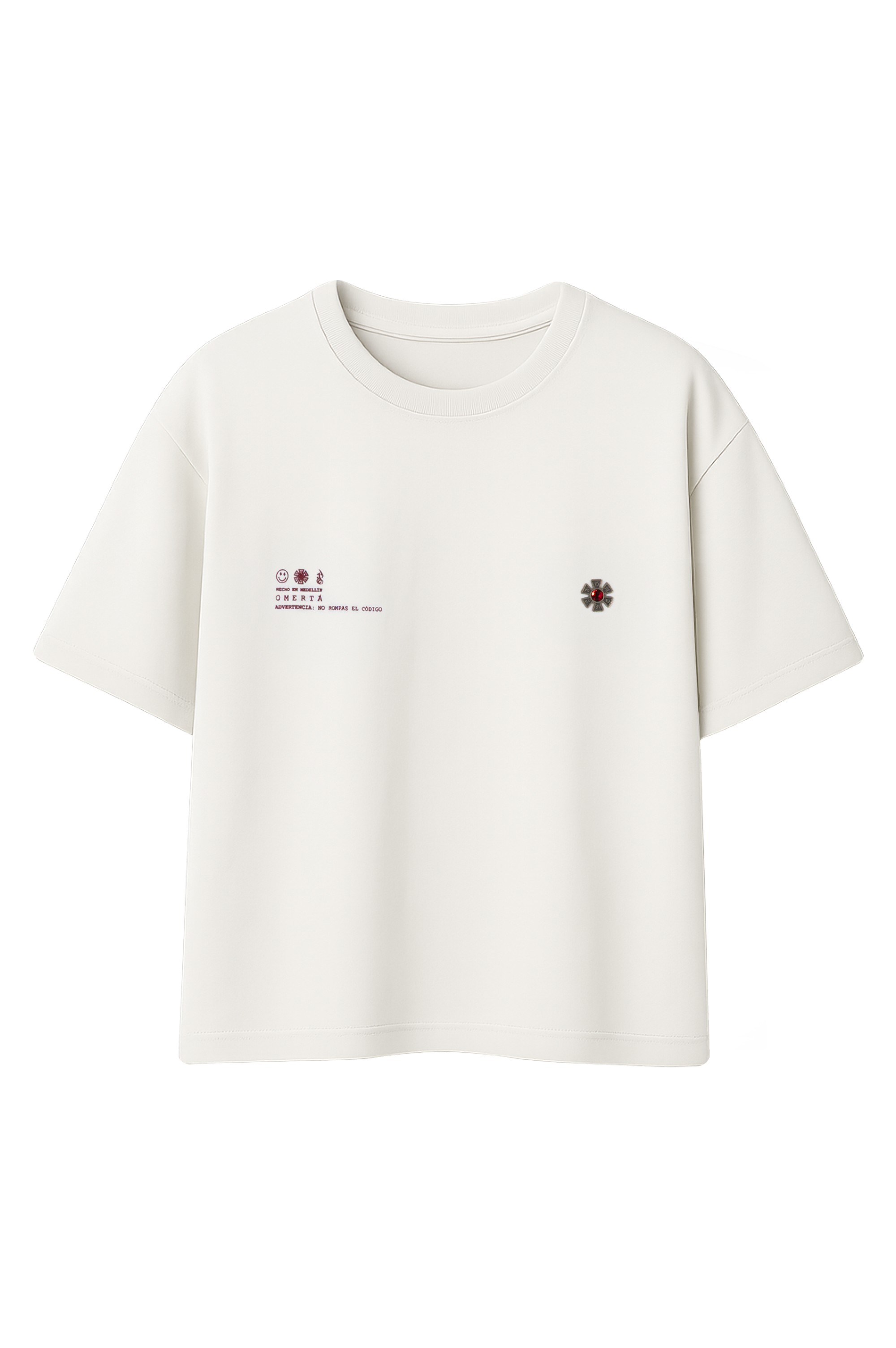 CAMISETA OMERTA PIN MARFIL